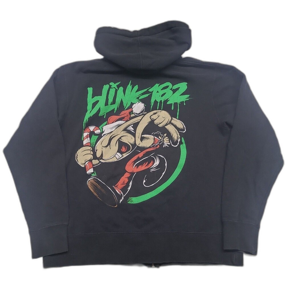 Blink 182 Full Zip Up Rabbit Hoodie Independent Trading - Picture 2 of 12